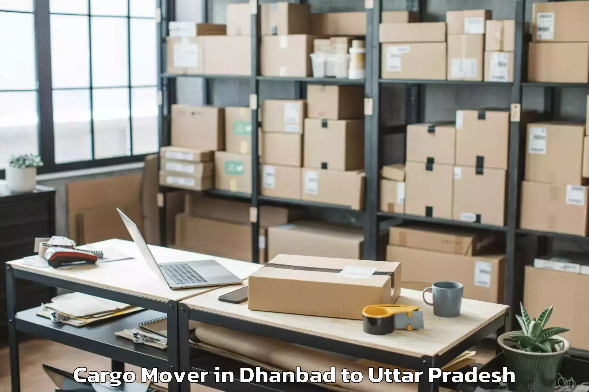 Top Dhanbad to Kanpur Cargo Mover Available